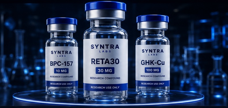 Syntra Labs research vial display